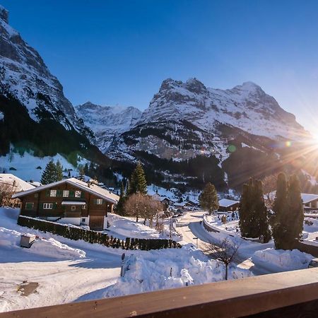 Atemberaubende Sicht Auf Eiger Nordwand Lägenhet Grindelwald Exteriör bild