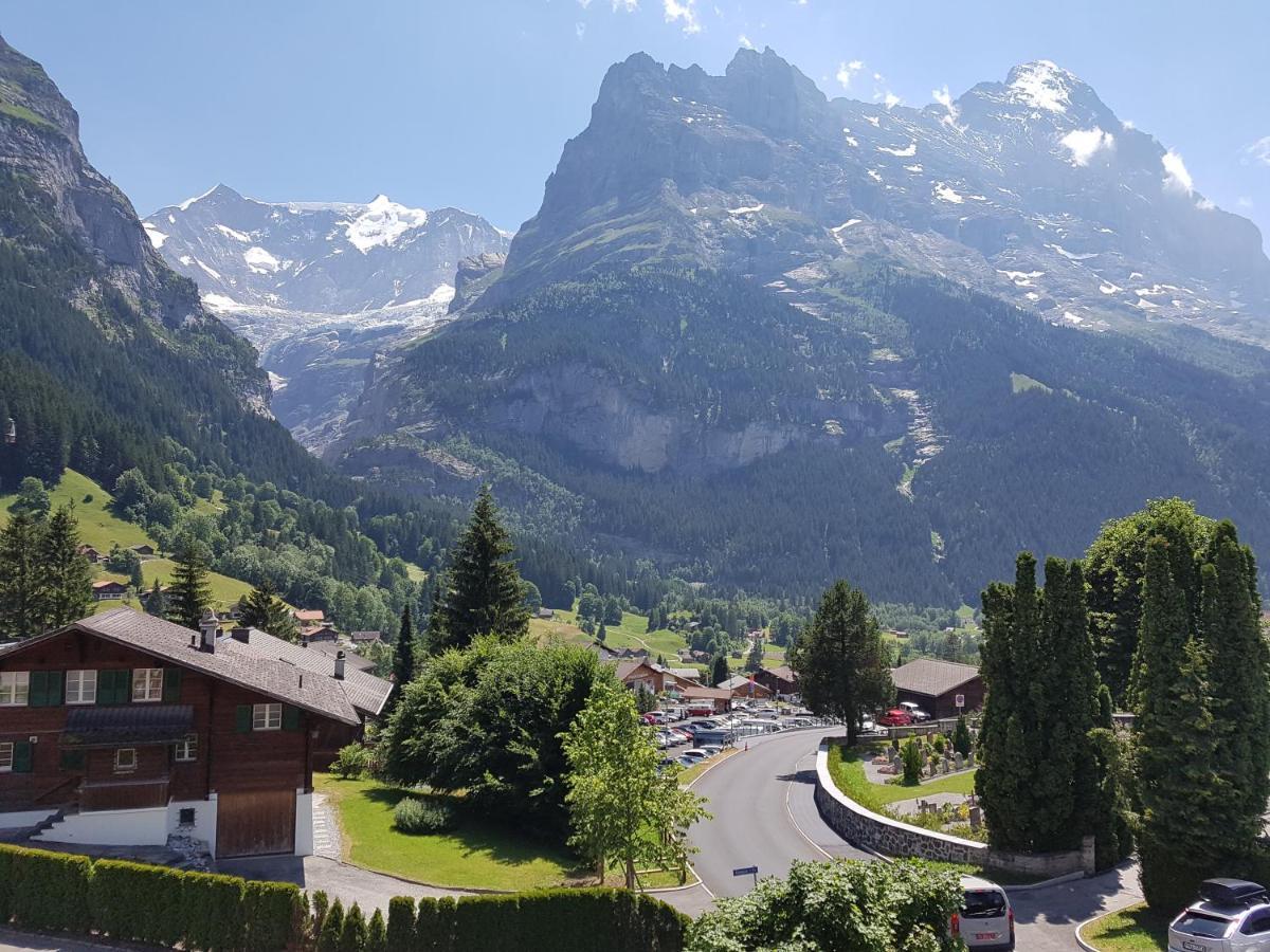 Atemberaubende Sicht Auf Eiger Nordwand Lägenhet Grindelwald Exteriör bild